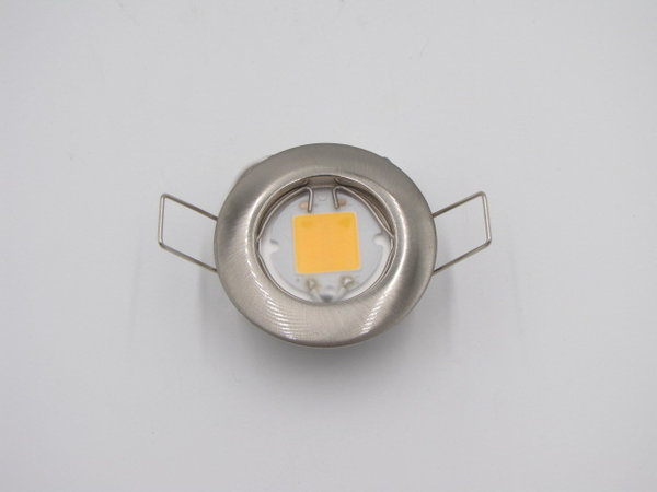 LED - Einbaustrahler, starr, 3 Watt, CNS-gebürstet, 35mm, (Sonderwunsch / warmweiß)