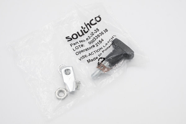 Southco Kompressionsverschluss Doppelbart, schwarz, pulverbeschichtet